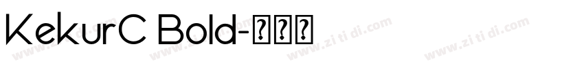 KekurC Bold字体转换